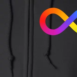 Neurodiversity Rainbow Infinity Autism Full Zip Hoodie