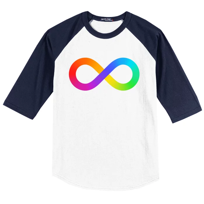 Neurodiversity Rainbow Infinity Autism Baseball Sleeve Shirt