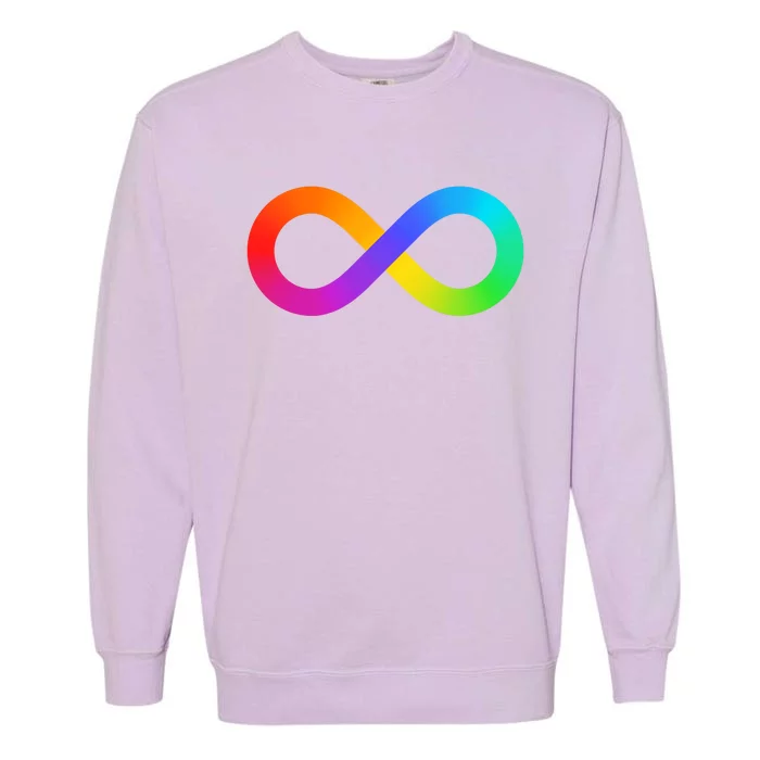 Neurodiversity Rainbow Infinity Autism Garment-Dyed Sweatshirt