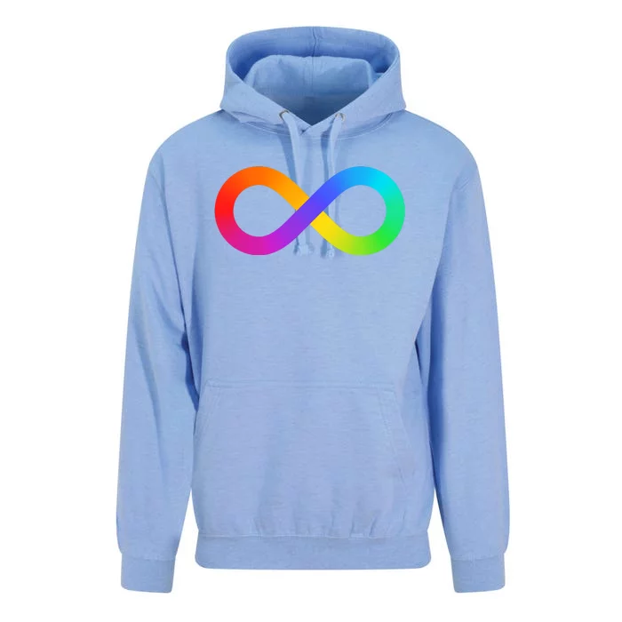 Neurodiversity Rainbow Infinity Autism Unisex Surf Hoodie