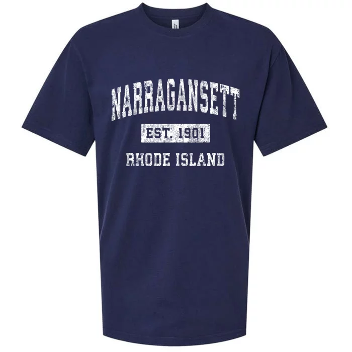 Narragansett Rhode Island Ri Vintage Sports Sueded Cloud Jersey T-Shirt