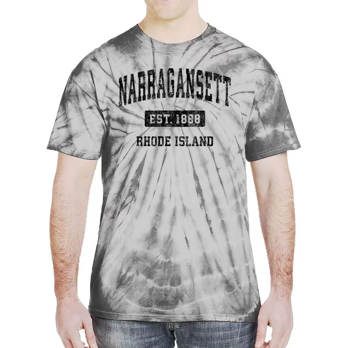 Narragansett Rhode Island Ri Vintage Established Sports Design Tie-Dye T-Shirt