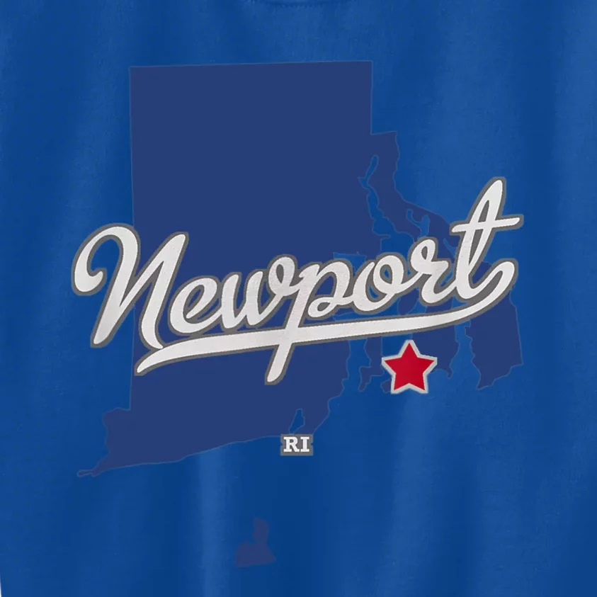 Newport Rhode Island RI Map Kids Sweatshirt