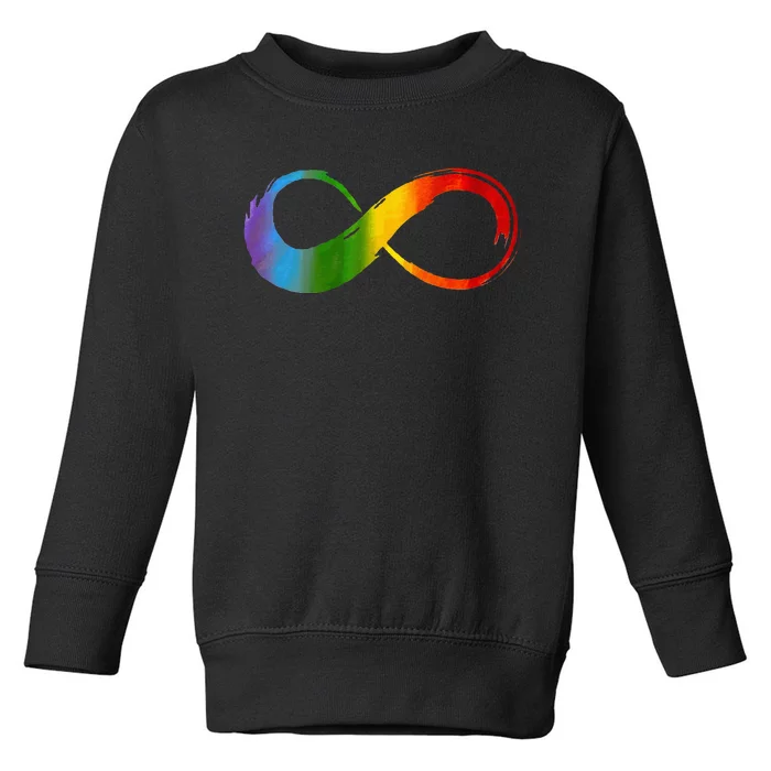 Neurodiversity Rainbow Infinity For Neurodivergent Pride 2 Toddler Sweatshirt