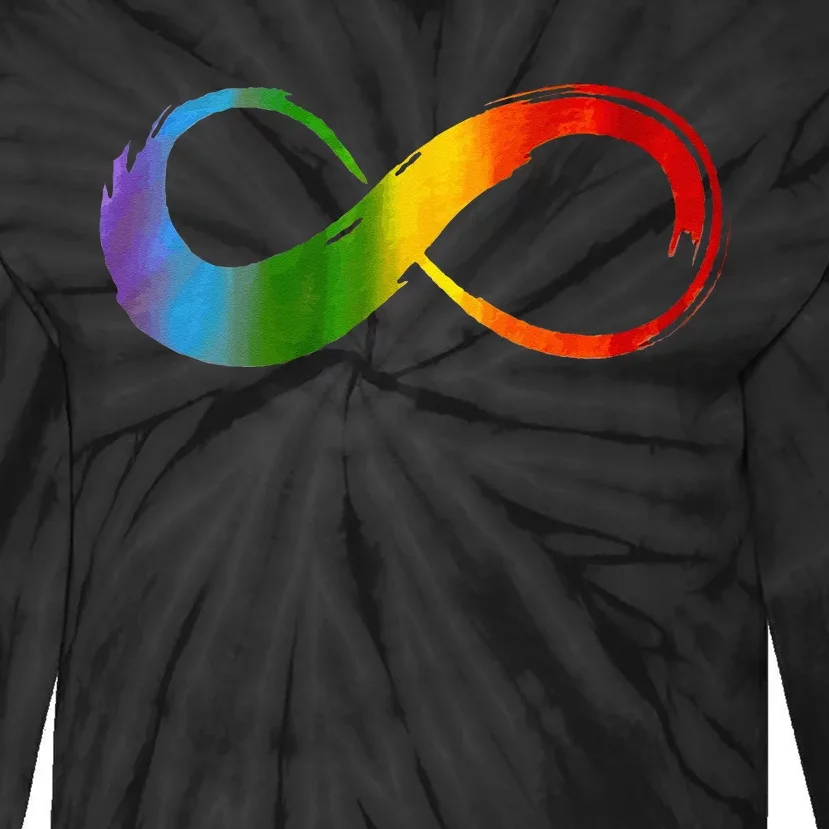 Neurodiversity Rainbow Infinity For Neurodivergent Pride 2 Tie-Dye Long Sleeve Shirt