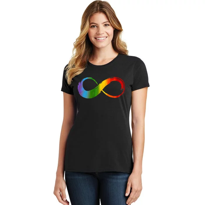 Neurodiversity Rainbow Infinity For Neurodivergent Pride 2 Women's T-Shirt