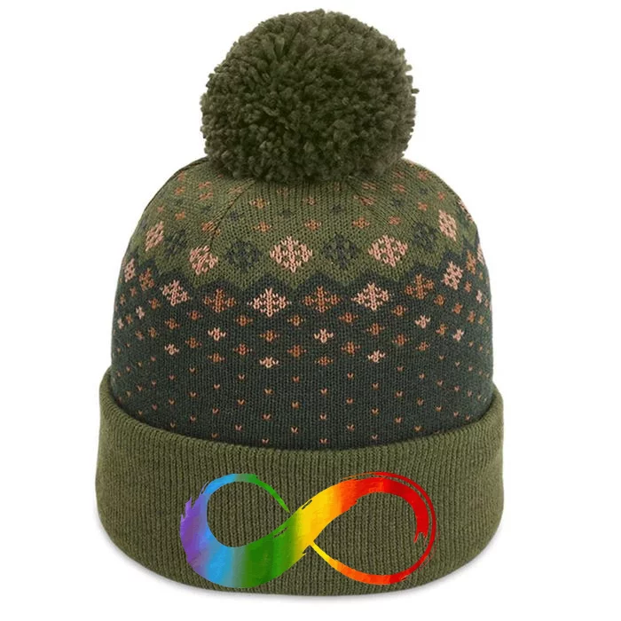 Neurodiversity Rainbow Infinity For Neurodivergent Pride 2 The Baniff Cuffed Pom Beanie