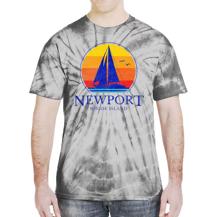 Newport Rhode Island Sail Boat Souvenir Sailing Tie-Dye T-Shirt