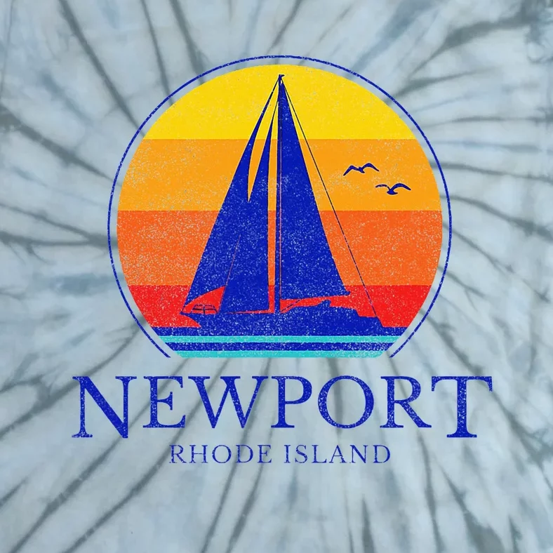 Newport Rhode Island Sail Boat Souvenir Sailing Tie-Dye T-Shirt