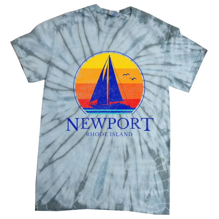 Newport Rhode Island Sail Boat Souvenir Sailing Tie-Dye T-Shirt