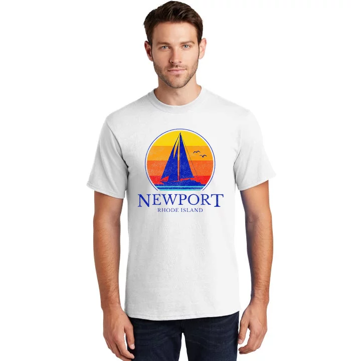 Newport Rhode Island Sail Boat Souvenir Sailing Tall T-Shirt