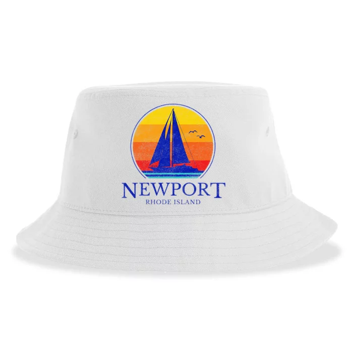 Newport Rhode Island Sail Boat Souvenir Sailing Sustainable Bucket Hat