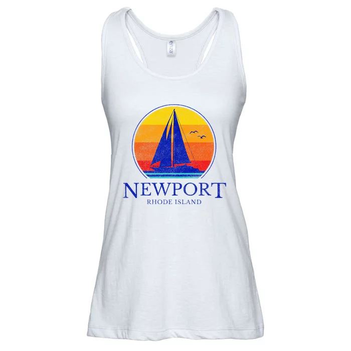 Newport Rhode Island Sail Boat Souvenir Sailing Ladies Essential Flowy Tank