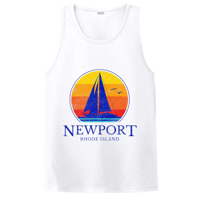 Newport Rhode Island Sail Boat Souvenir Sailing Performance Tank