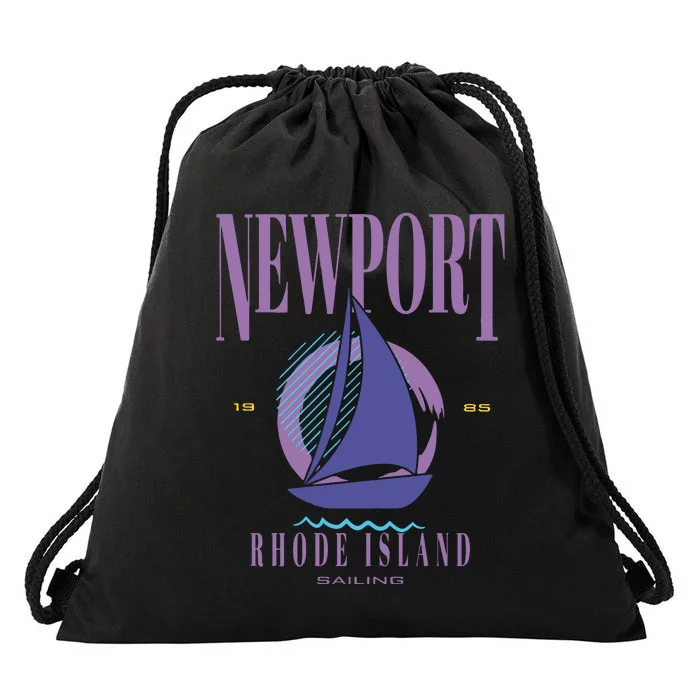 Newport Rhode Island Saling Drawstring Bag