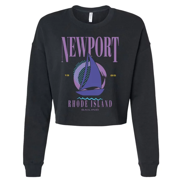 Newport Rhode Island Saling Cropped Pullover Crew