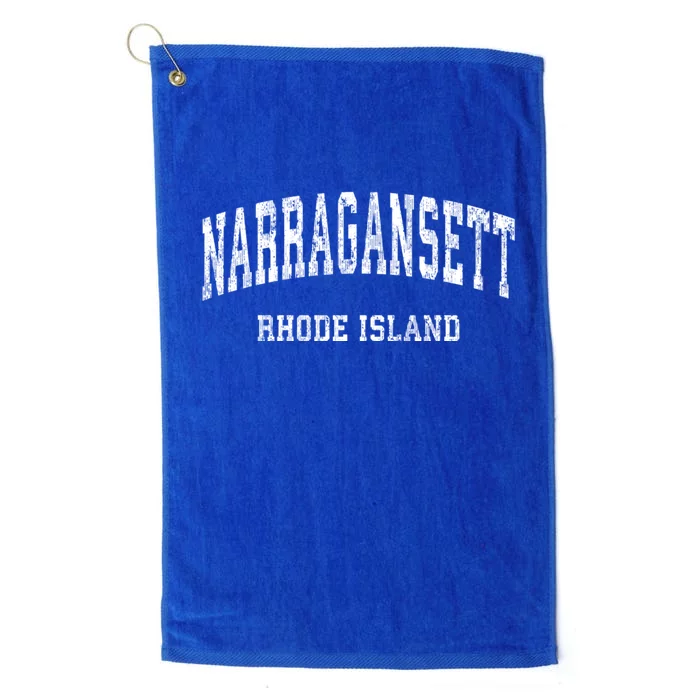 Narragansett Rhode Island Ri Vintage Varsity Sports Platinum Collection Golf Towel