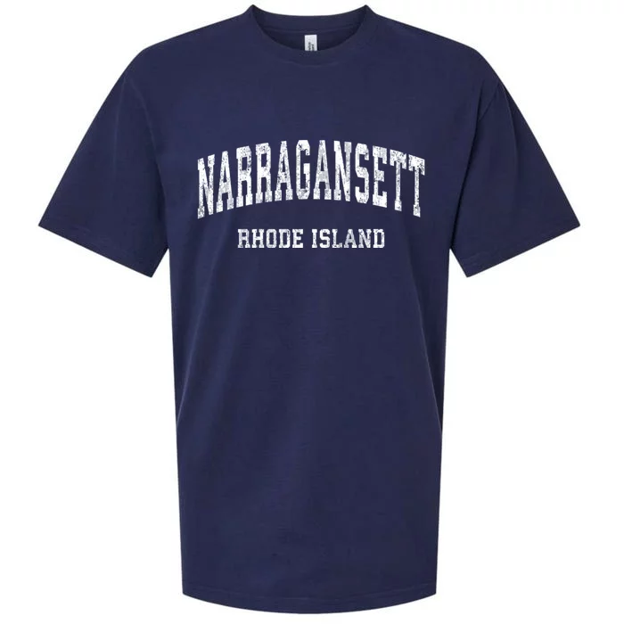 Narragansett Rhode Island Ri Vintage Varsity Sports Sueded Cloud Jersey T-Shirt