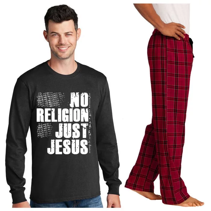 No Religion Just Jesus Long Sleeve Pajama Set