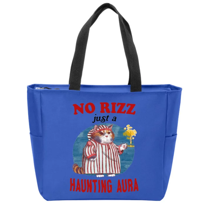 No Rizz Just Haunting Aura Zip Tote Bag