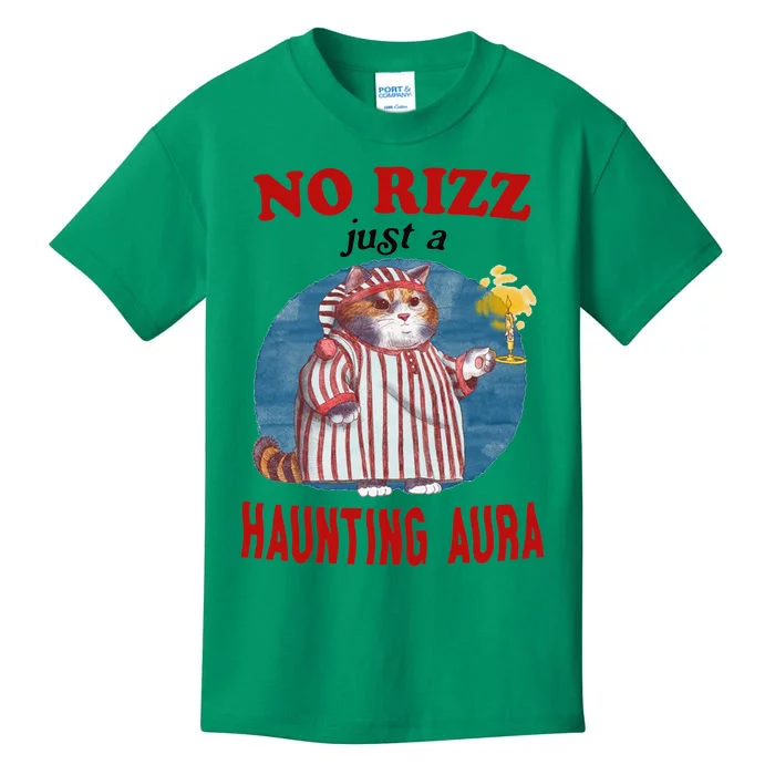 No Rizz Just Haunting Aura Kids T-Shirt