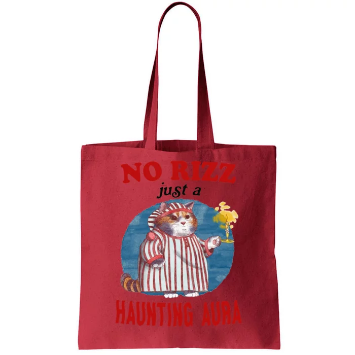 No Rizz Just Haunting Aura Tote Bag