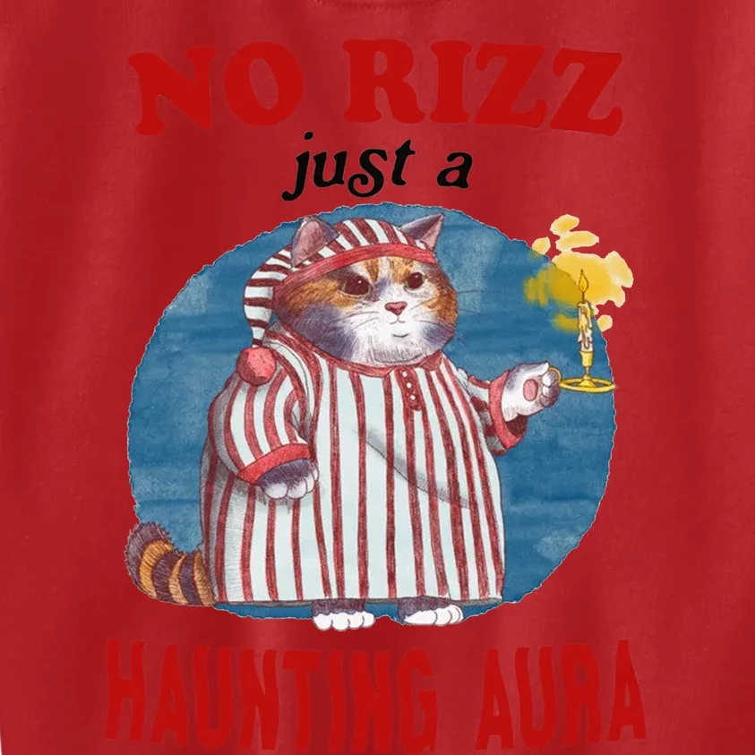 No Rizz Just Haunting Aura Kids Sweatshirt