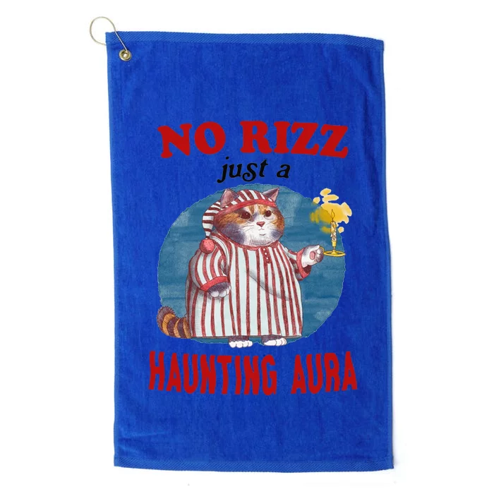 No Rizz Just Haunting Aura Platinum Collection Golf Towel