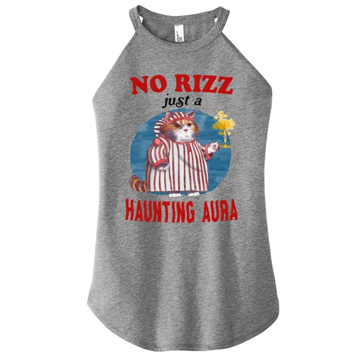 No Rizz Just Haunting Aura Women’s Perfect Tri Rocker Tank