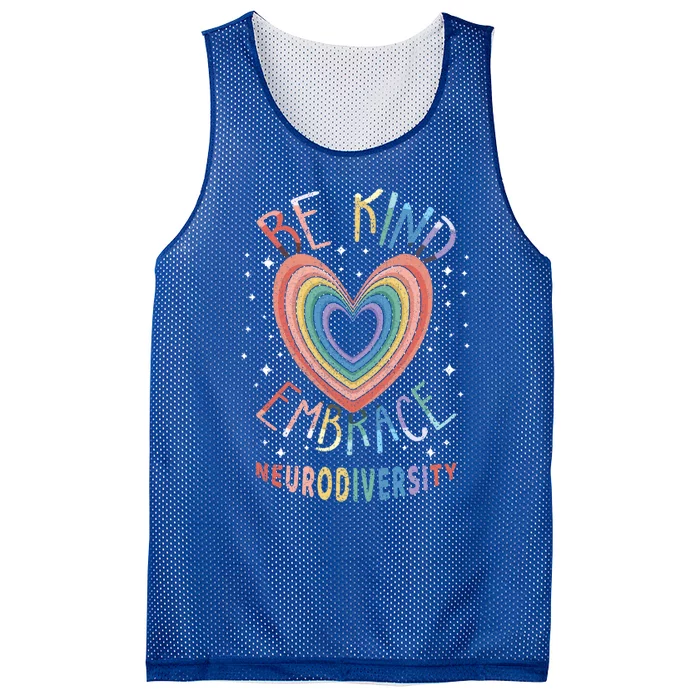 Neurodiversity Rainbow Kind Embrace Autism Awareness Gift Mesh Reversible Basketball Jersey Tank