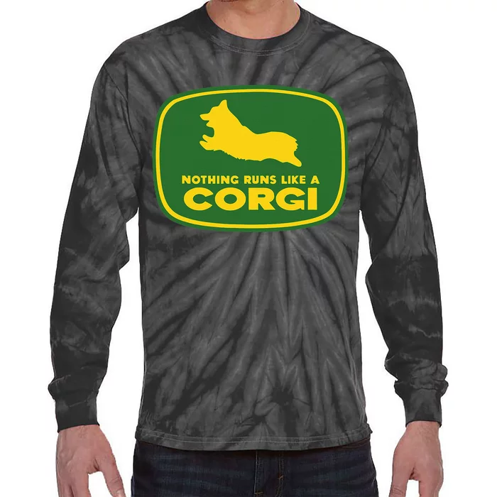 Nothing Runs Like A Corgi Tie-Dye Long Sleeve Shirt