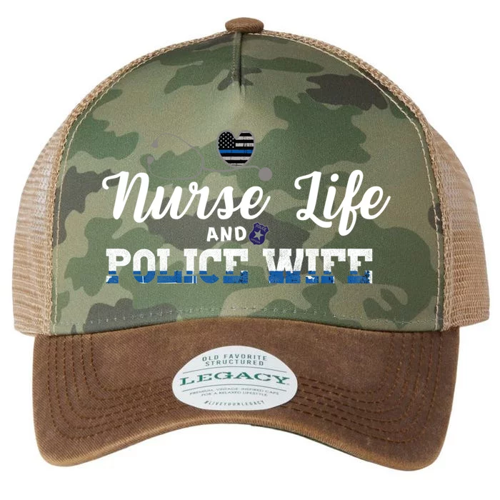 Nurse Rn Life Police Wife Blue Line Support Sheriff Gift Legacy Tie Dye Trucker Hat