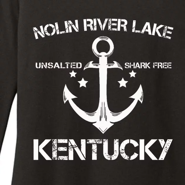 Nolin River Lake Kentucky Funny Fishing Camping Womens CVC Long Sleeve Shirt