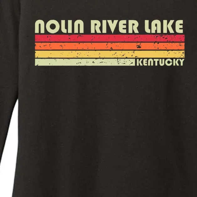 Nolin River Lake Kentucky Funny Fishing Camping Summer Womens CVC Long Sleeve Shirt