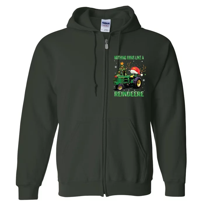 Nothing Runs Like A Reindeere Christmas Full Zip Hoodie