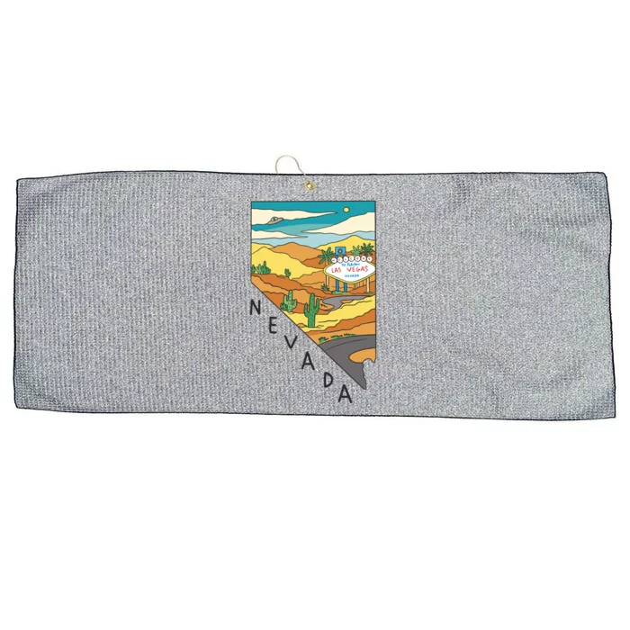 Nevada Retro Las Vegas Large Microfiber Waffle Golf Towel