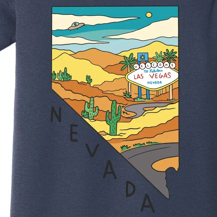 Nevada Retro Las Vegas Baby Bodysuit