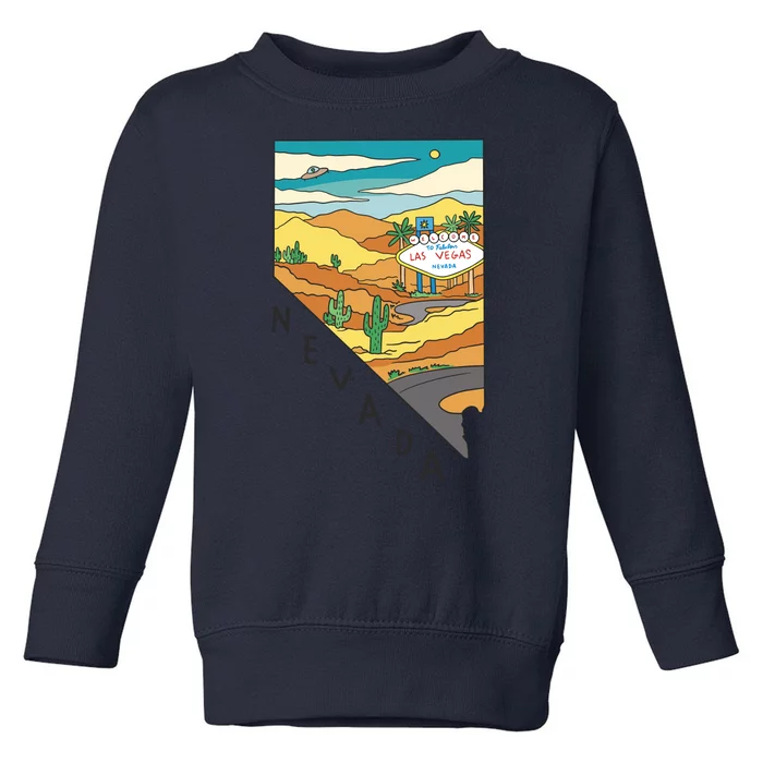 Nevada Retro Las Vegas Toddler Sweatshirt