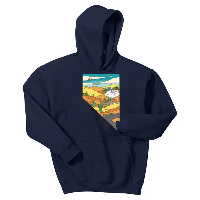 Nevada Retro Las Vegas Kids Hoodie