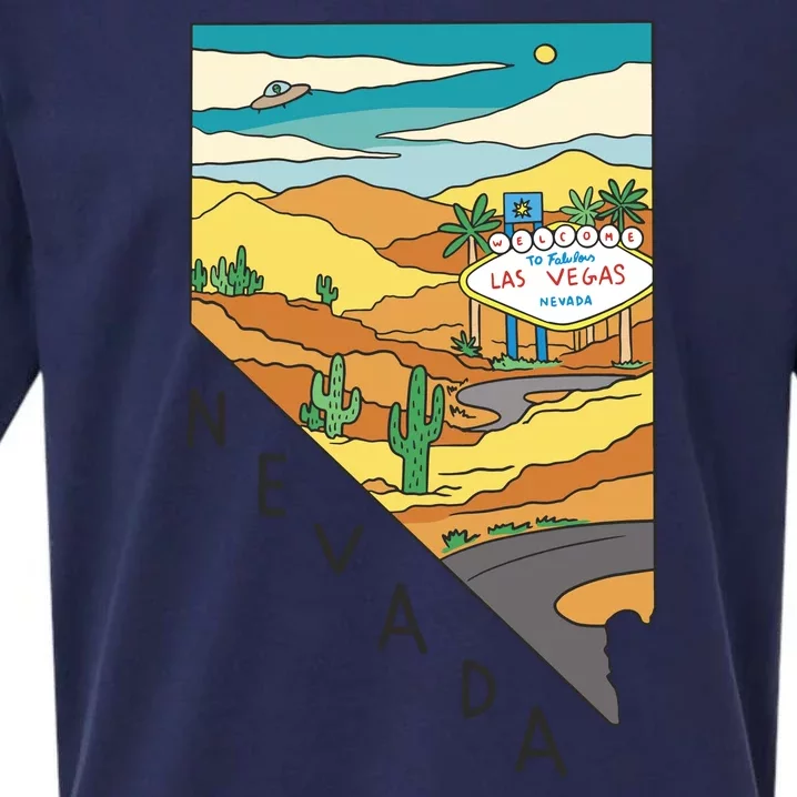 Nevada Retro Las Vegas Sueded Cloud Jersey T-Shirt