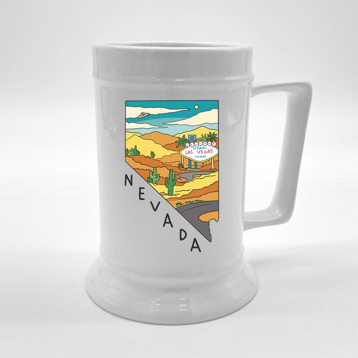 Nevada Retro Las Vegas Front & Back Beer Stein