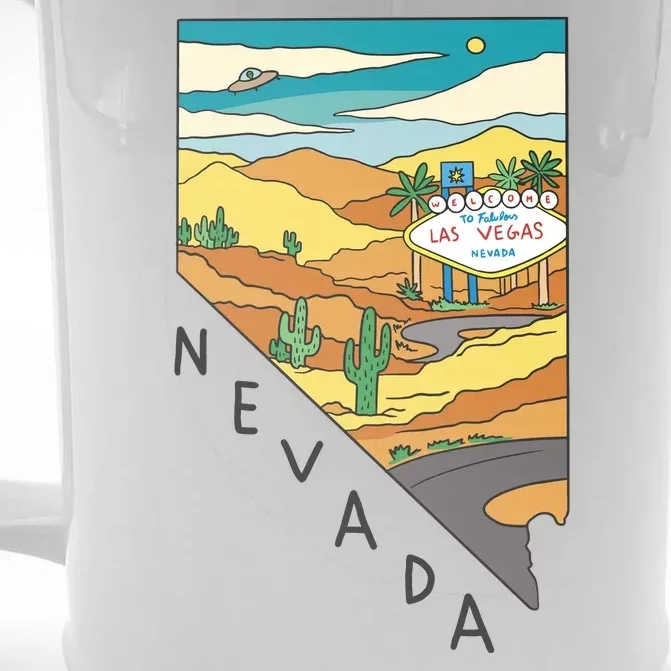 Nevada Retro Las Vegas Front & Back Beer Stein