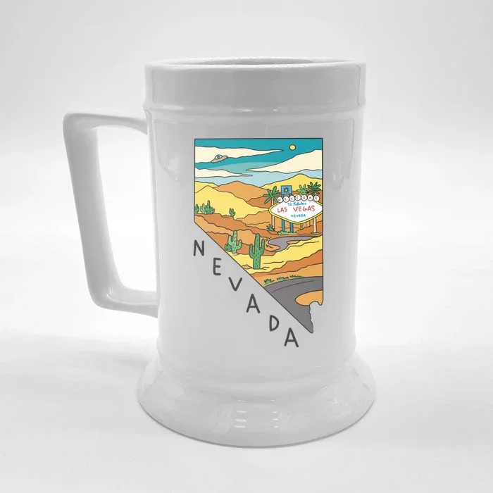 Nevada Retro Las Vegas Front & Back Beer Stein