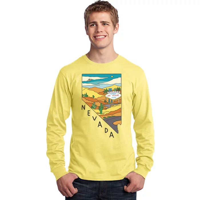 Nevada Retro Las Vegas Long Sleeve Shirt