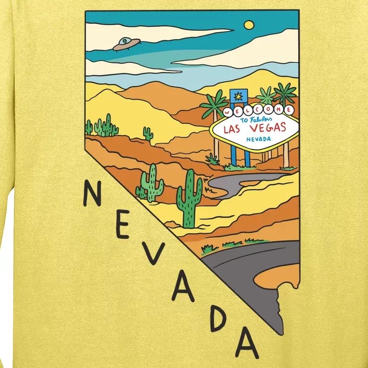 Nevada Retro Las Vegas Long Sleeve Shirt