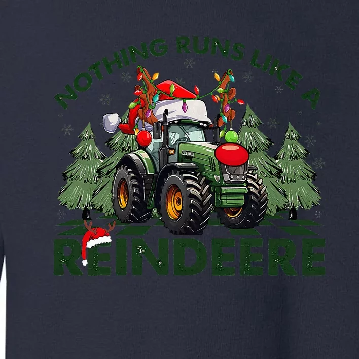 Nothing Runs Like A Reindeere Christmas Monster Truck Toddler Sweatshirt