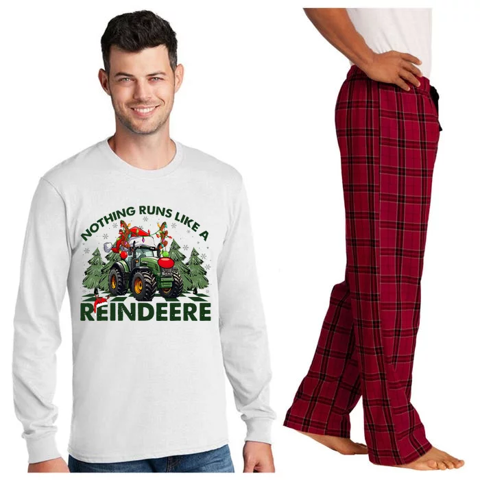 Nothing Runs Like A Reindeere Christmas Monster Truck Long Sleeve Pajama Set