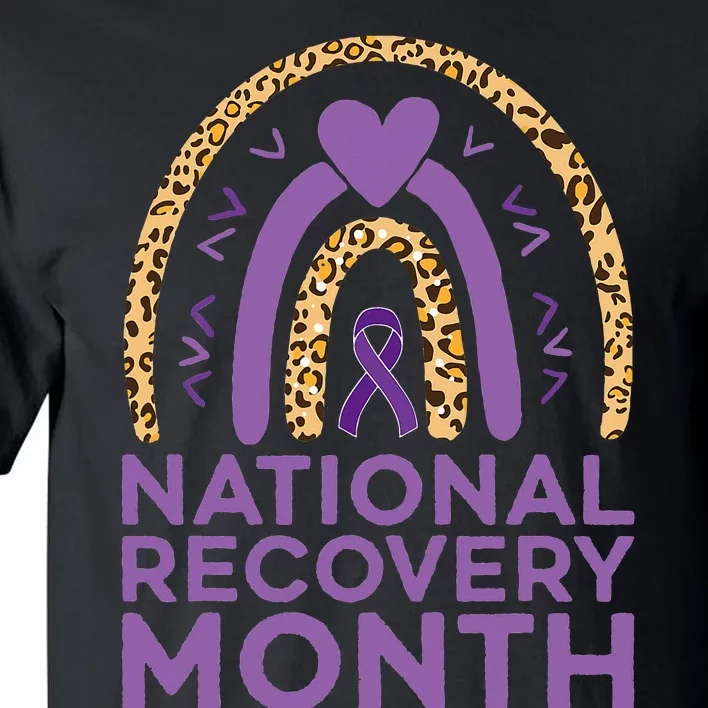 National Recovery Month Warrior Addiction Recovery Awareness Tall T-Shirt