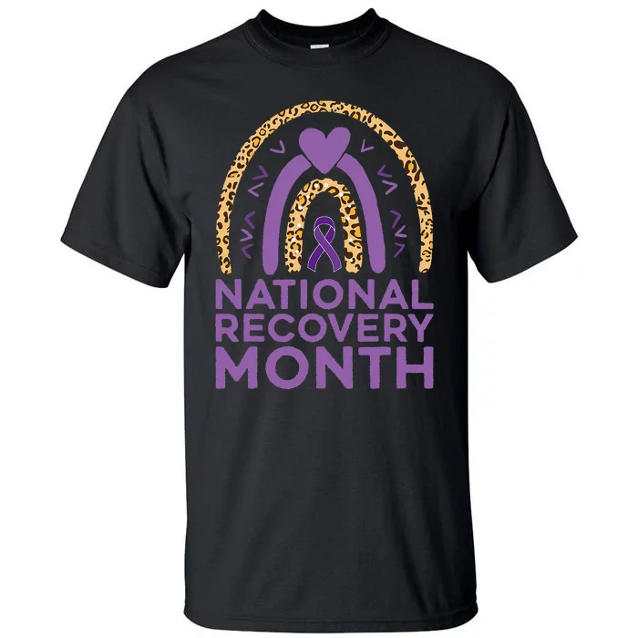 National Recovery Month Warrior Addiction Recovery Awareness Tall T-Shirt