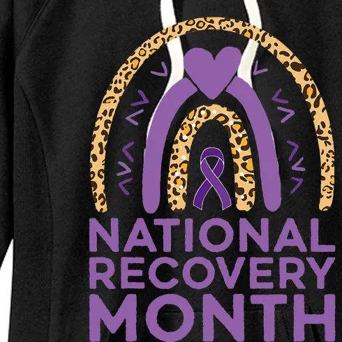 National Recovery Month Warrior Addiction Recovery Awareness Women's Fleece Hoodie